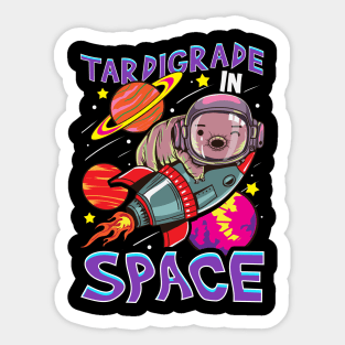 Tardigrade In Space Water Bear Astronaut Space Sticker